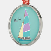 Vintag Dinghy Ornament Aus Metall (Links)