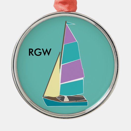 Vintag Dinghy Ornament Aus Metall (Vorne)