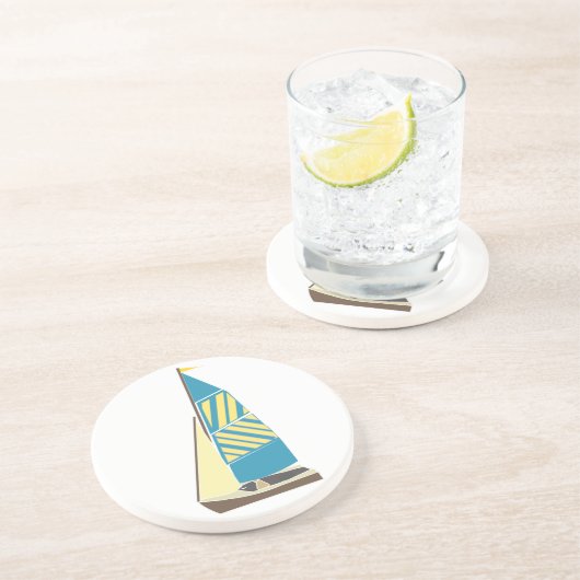 Vintag Dinghy Sandstein Untersetzer (Seite)