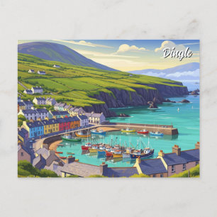 Vintag Dingle Ireland Travel Feiertagspostkarte