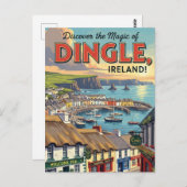 Vintag Dingle Ireland Travel Postkarte (Vorne/Hinten)