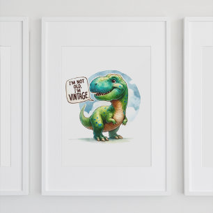 Vintag Dinosaur Delight Poster