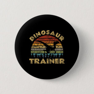 Vintag Dinosaurier Trainer Halloween Kostüm Retro  Button
