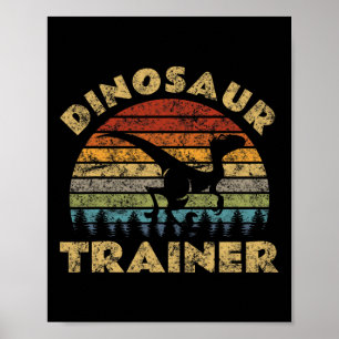 Vintag Dinosaurier Trainer Halloween Kostüm Retro Poster