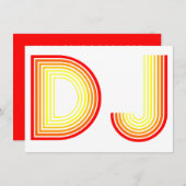Vintag DJ Einladung (Vorne/Hinten)