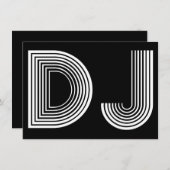 Vintag DJ Einladung (Vorne/Hinten)