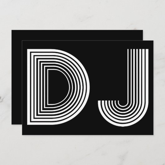 Vintag DJ Einladung (Vorne/Hinten)