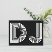 Vintag DJ Einladung (Stehend Vorderseite)