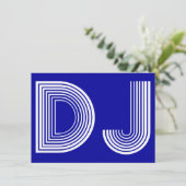 Vintag DJ Einladung (Stehend Vorderseite)
