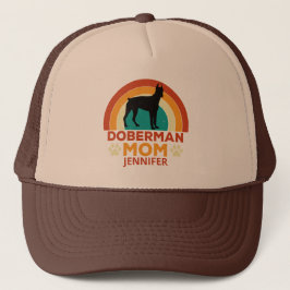 Vintag Doberman Dog Mama Sunset Personalisiert Truckerkappe