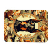 Vintag Doberman Illustration Magnet (Horizontal)