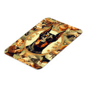 Vintag Doberman Illustration Magnet (Linke Seite)