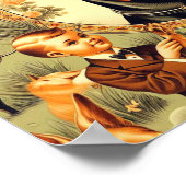 Vintag Doberman Illustration Poster (Ecke)