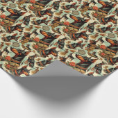 Vintag Doberman Nahtlose Malerei Geschenkpapier (Ecke)
