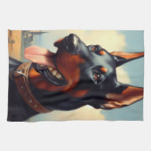 Vintag Doberman Painting Geschirrtuch (Horizontal)