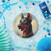 Vintag Doberman Painting Pappteller (Party)