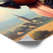 Vintag Doberman Painting Poster (Ecke)