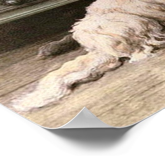 Vintag Dog Image Poster (Ecke)