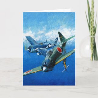 Vintag Dogfight Grußkarte Karte