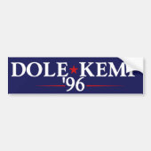 Vintag Dole Kemp 1996 Bob Dole 96 Autoaufkleber (Vorne)