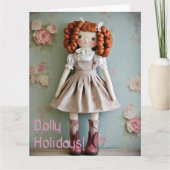 Vintag Doll Collection Redhead Clarissa Weihnachte Karte (Vorderseite)