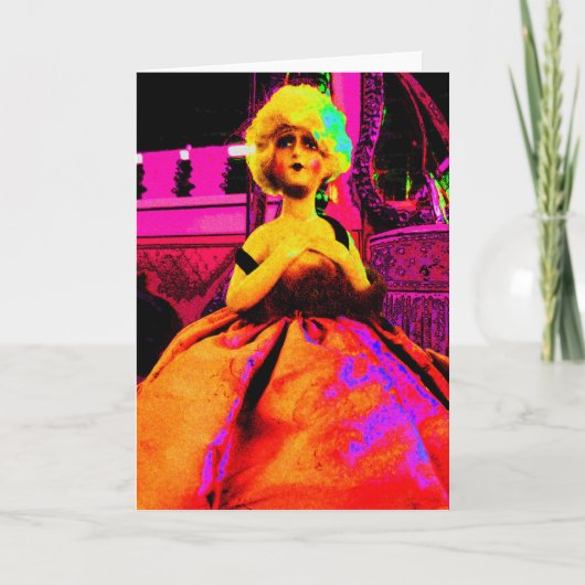 Vintag Doll Pop Kunstkarte Karte (Vorderseite)