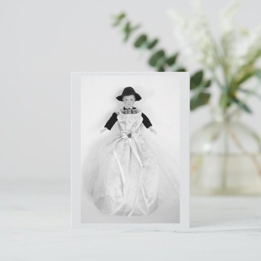 Vintag Doll Recycle Fashion Postcard Postkarte (Stehend Vorderseite)