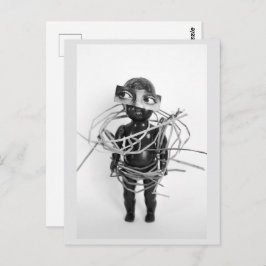 Vintag Doll Recycle Fashion Postcard Postkarte