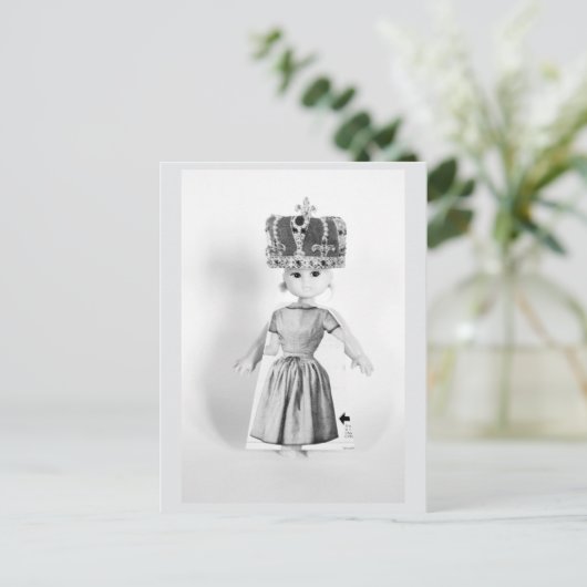 Vintag Doll Recycle Fashion Postcard Postkarte (Stehend Vorderseite)