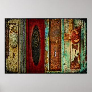 Vintag Door Knob Fotografy Poster