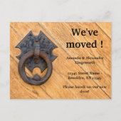 Vintag Door Knocker haben wir verschoben Ankündigungspostkarte (Vorderseite)