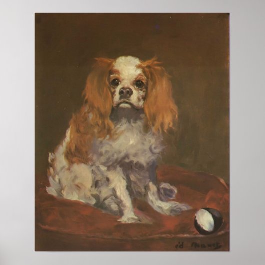 Vintag Dop Print "A King Charles Spaniel" Poster (Vorne)