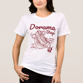 Vintag Dorama Binge Funny Hot Dog Cartoon Design Tri-Blend Shirt