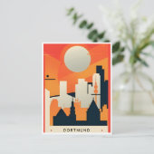 Vintag Dortmund Deutschland Reiseroute Postkarte (Stehend Vorderseite)