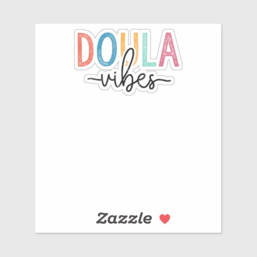 Vintag Doula Vibes Aufkleber (Blatt)