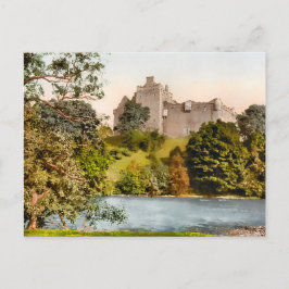 Vintag Doune Castle Scotland Postkarte
