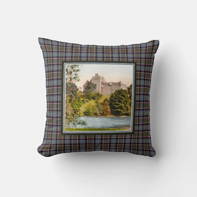 Vintag Doune Castle Stirling Bannockburn Tartan Kissen (Vorderseite)
