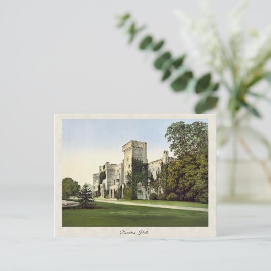 Vintag Downton Hall Shropshire England Postkarte (Stehend Vorderseite)