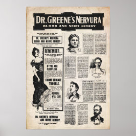 Vintag Dr. Greene Nervura Poster