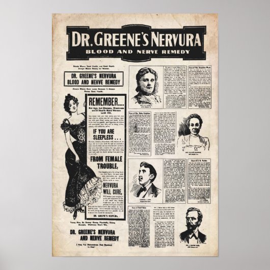 Vintag Dr. Greene Nervura Poster (Vorne)