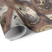 Vintag Dracula Halloween Gothic Vampire Bat Geschenkpapier (Rolleneckpunkt)