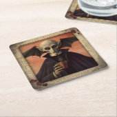 Vintag Dracula Vampire Halloween Napkins Spooky Rechteckiger Pappuntersetzer (angewinkelt)