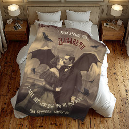 Vintag Draculas Kiss Gothic-Horror Fleecedecke
