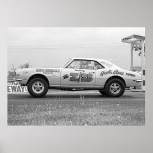 Vintag Drag - Chevy Camaro Z/28 Drag Poster