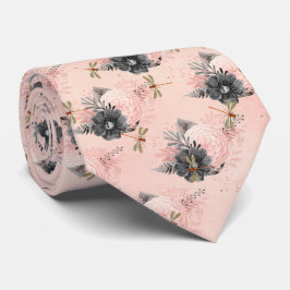 Vintag Dragonfly Floral Neck Tie Krawatte