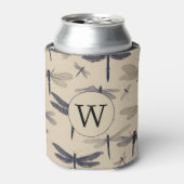 Vintag-Dragonfly-Monogramm Dosenkühler (Kanne Vorderseite)