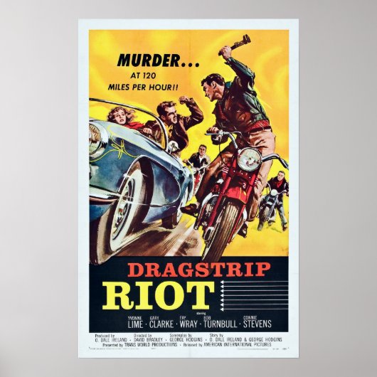 Vintag Dragstrip Riot Movie Poster (Vorne)