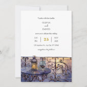 Vintag Dreamy Sunset Wine Abend Beach Hochzeit Einladung (Vorderseite)