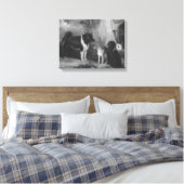 Vintag drei Hunde Thomas Musgrave Joy Leinwanddruck (Insitu (Schlafzimmer))