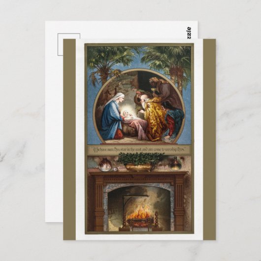Vintag Drei Könige Magi Epiphany Postkarte (Vorne/Hinten)